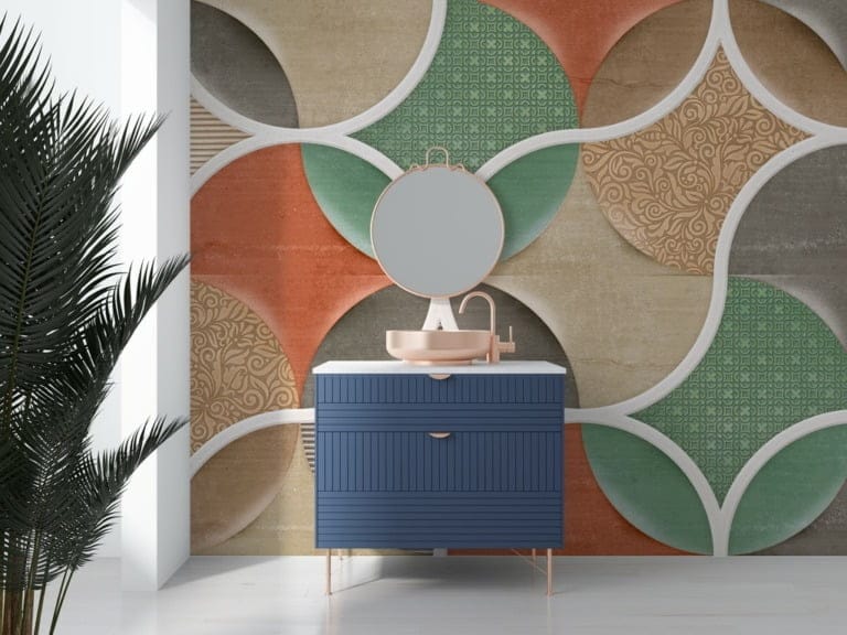 Fototapeta z kolorowymi dzbanami Ceramiczny Witraż - główne zdjęcie produktu