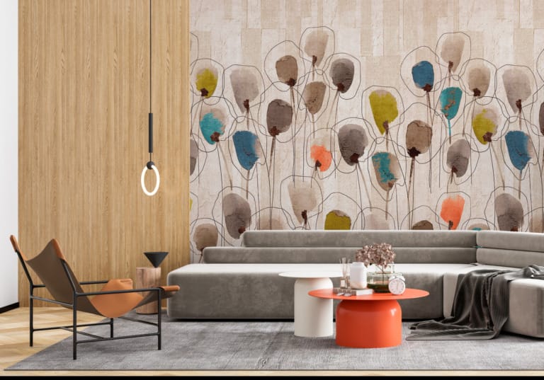 Fototapeta z jednostajnym motywem kolorowe Kwiaty Na Łące - główne zdjęcie produktu