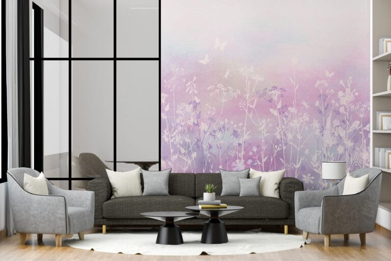 Delikatna kompozycja roślinna w subtelnych odcieniach idealna do salonu Kwiaty Polne w Różu - główne zdjęcie produktu