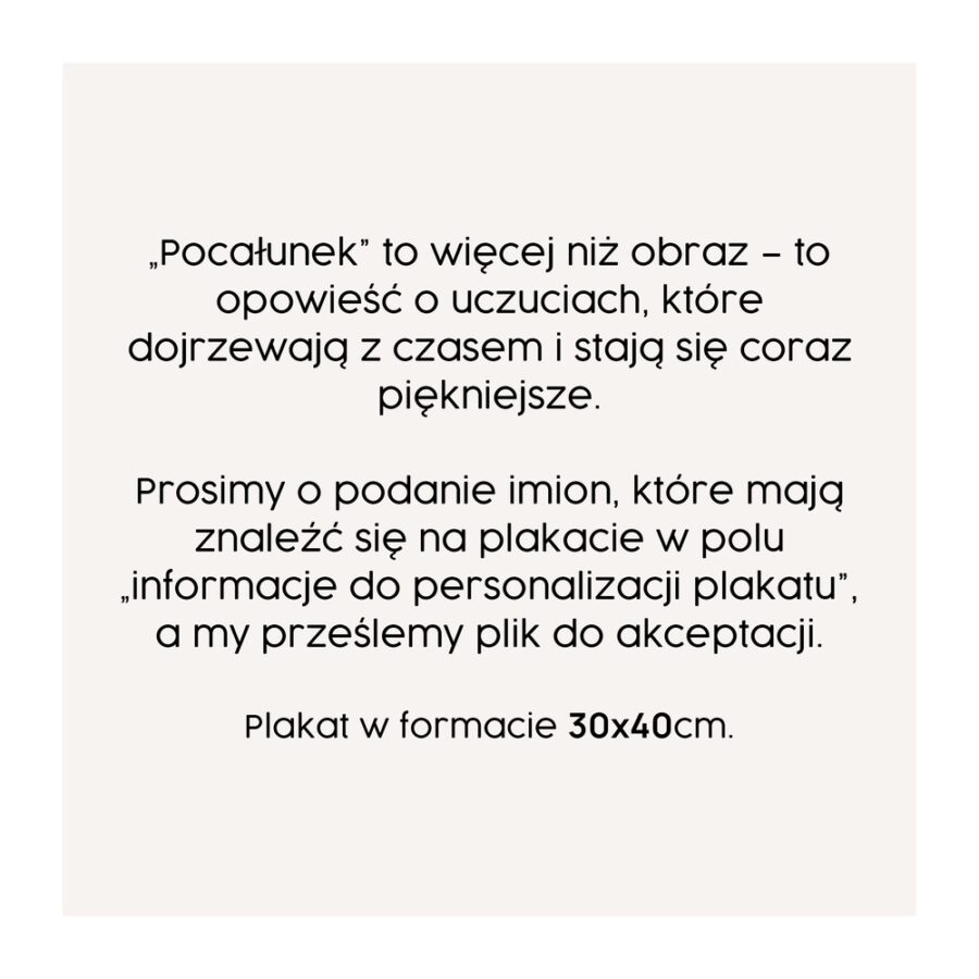 Plakat Pocałunek - obrazek 2
