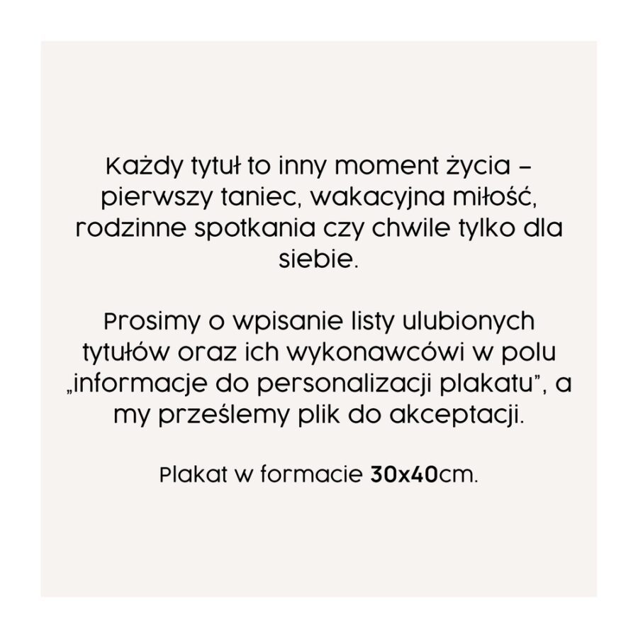 Plakat Ulubione Piosenki - obrazek 2