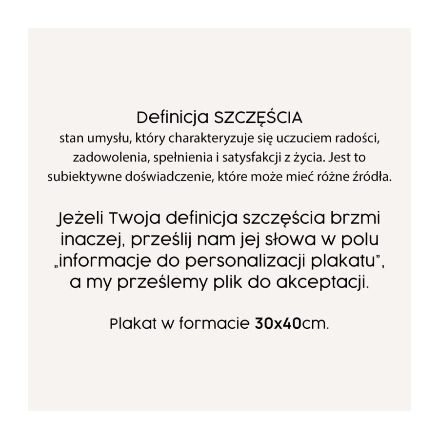Plakat Szczęście - obrazek 2