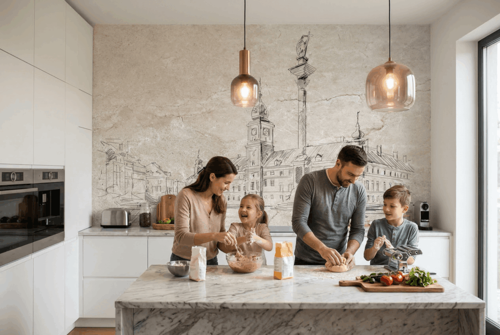 Jak tapeta w kuchni wypada w porównaniu do innych rozwiązań