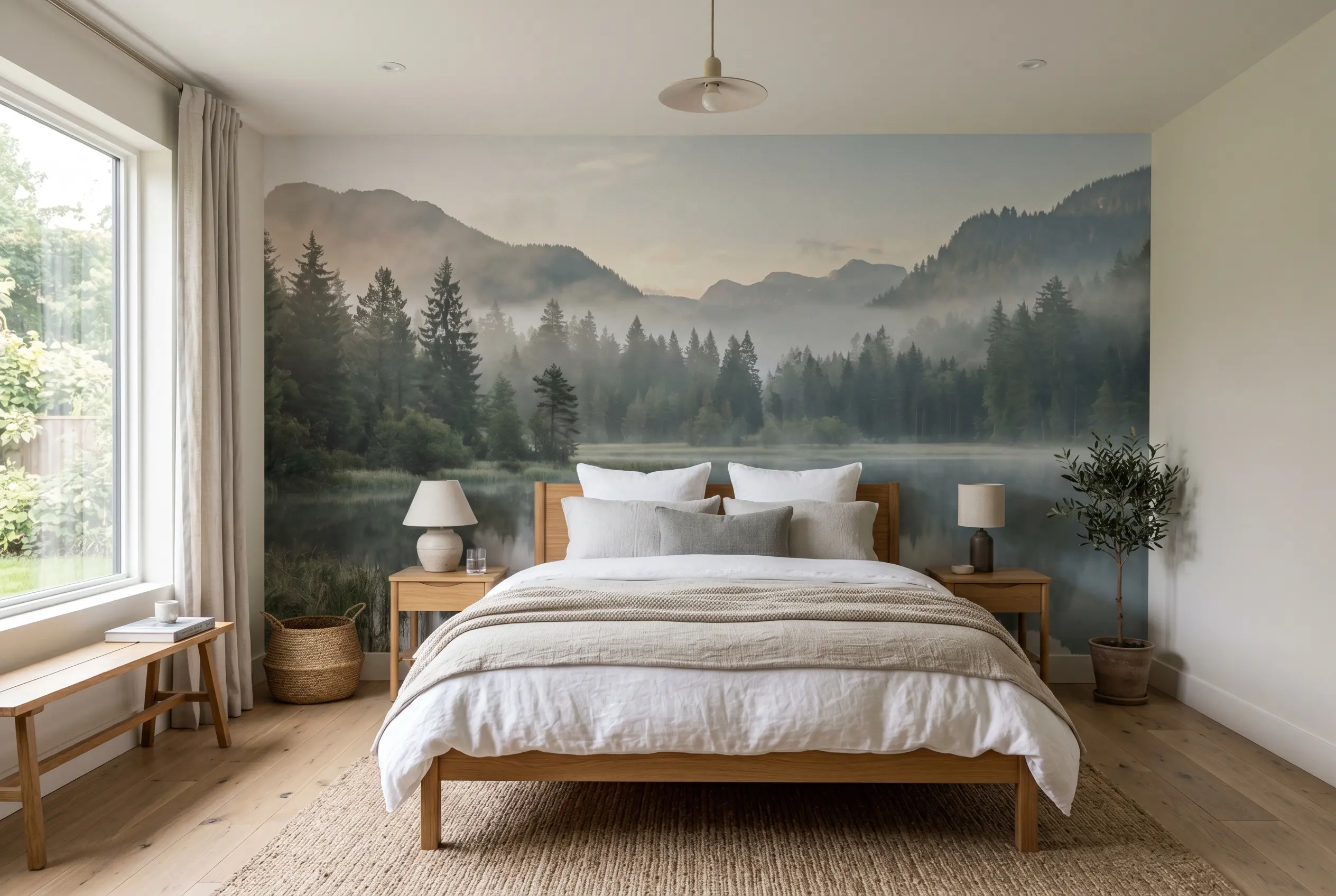 Tapeta nad łóżkiem