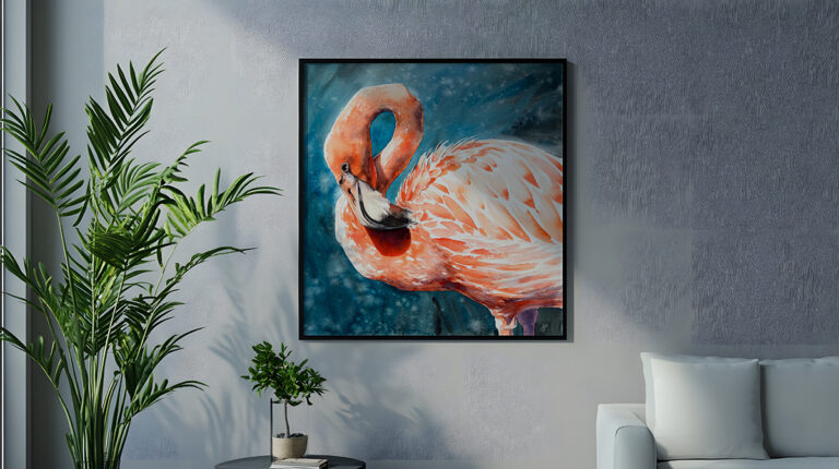 Plakat Flaming w Turkusie