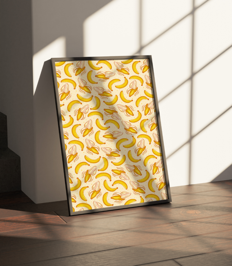 Plakat Bananowy Wzorek
