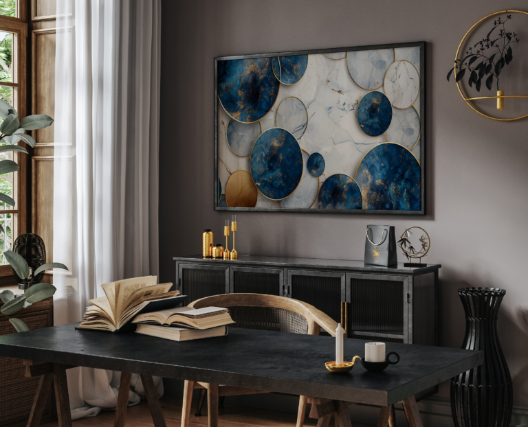 Plakat Eleganckie Kręgi Marmuru