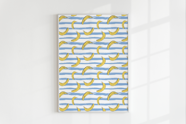 Plakat Bananowe Paski