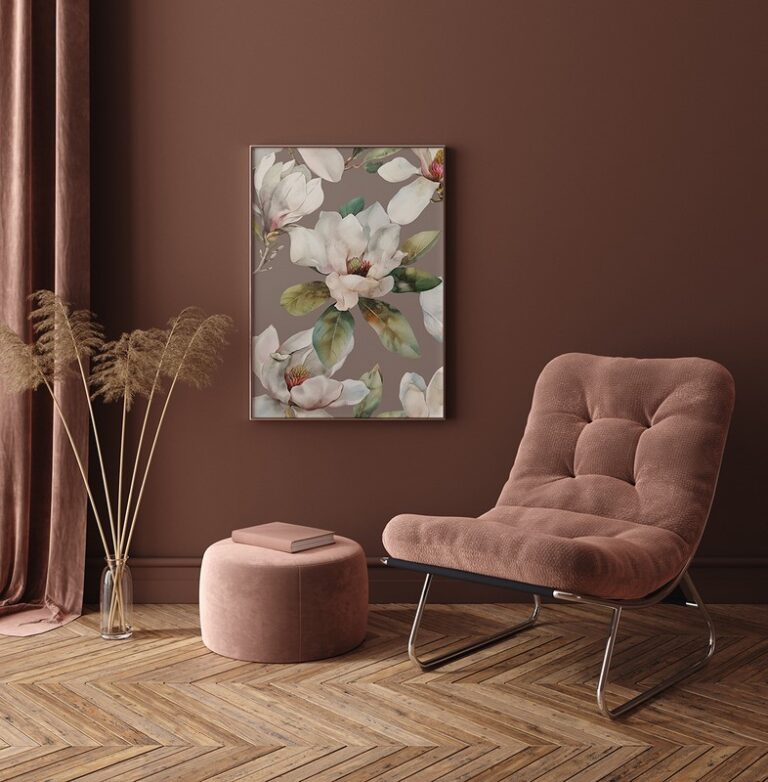 Plakat Białe Magnolie
