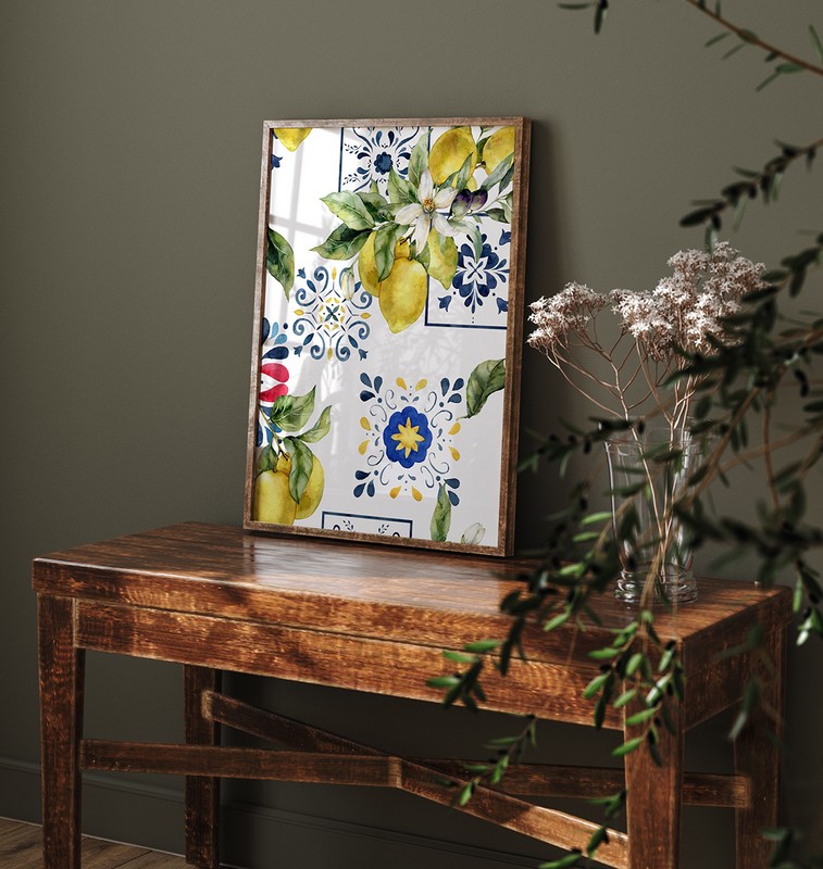 Plakat Cytrynowy Ornament