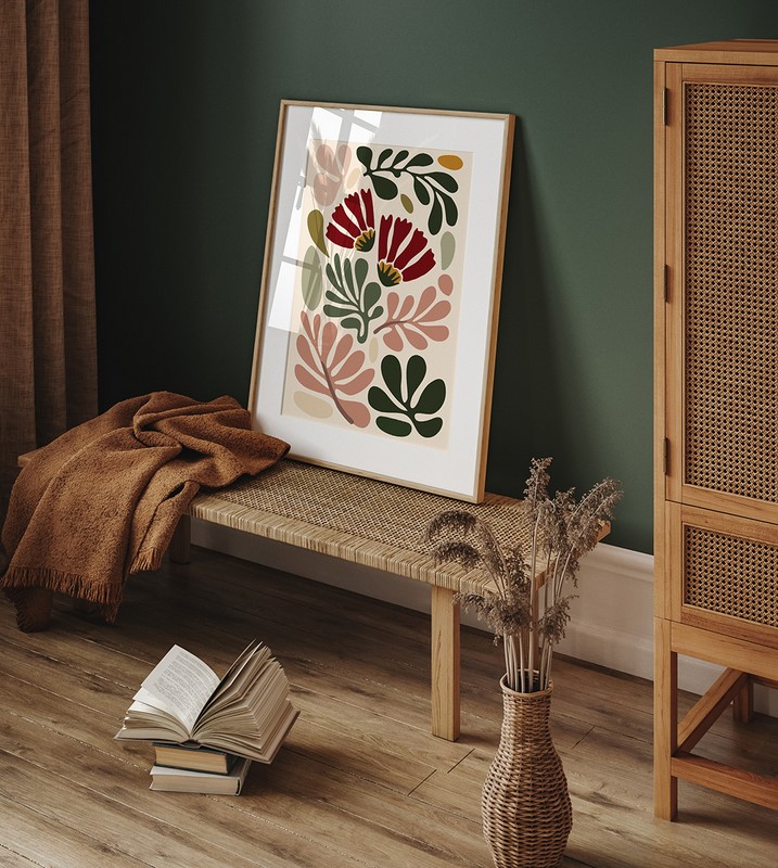 Plakat Retro Kwiaty