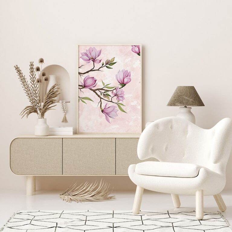 Plakat Różowe Magnolie