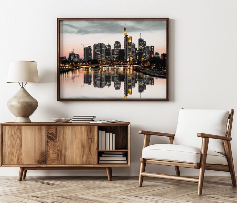 Plakat Skyline Frankfurtu