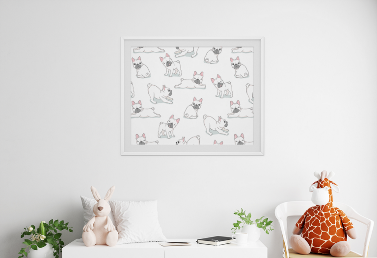 Plakat Słodkie Buldogi
