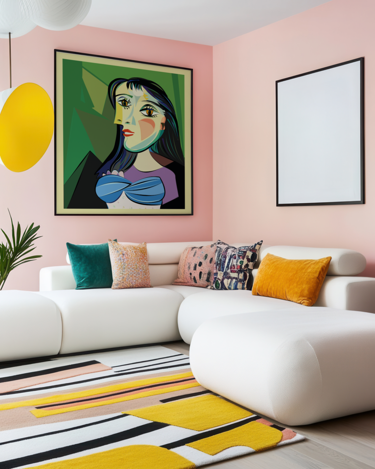 Kobieta w Stylu Pop Art – Kolorowa Twarz Plakat