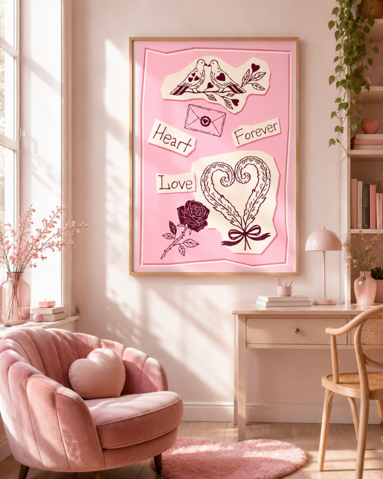 Heart Forever – Romantyczne Symbole Miłości Plakat
