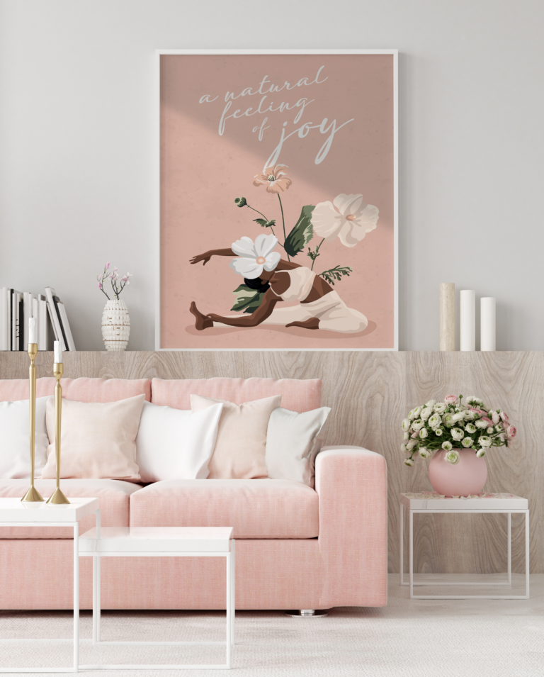 A Natural Feeling of Joy – baletnica wśród kwiatów Plakat