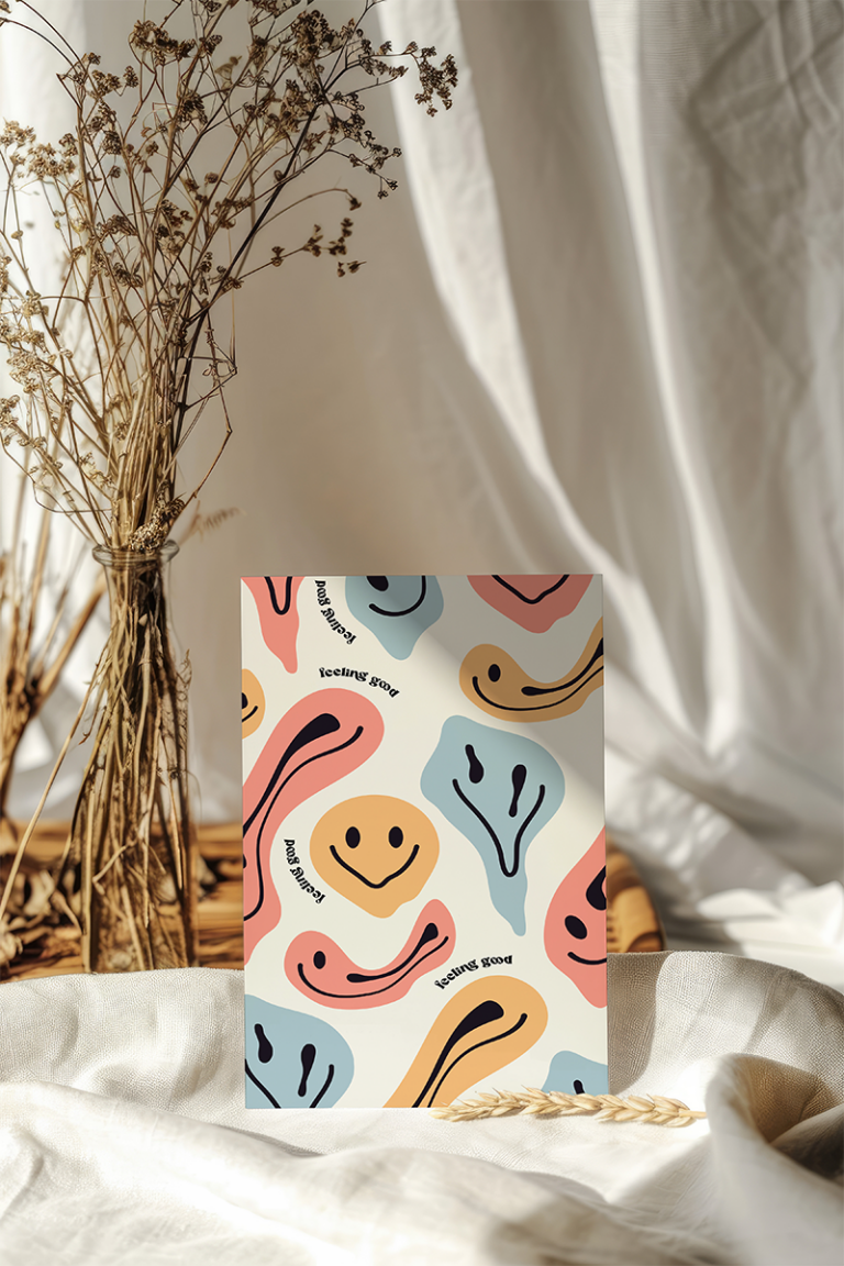 Feeling Good – kolorowy plakat z pozytywnymi emocjami