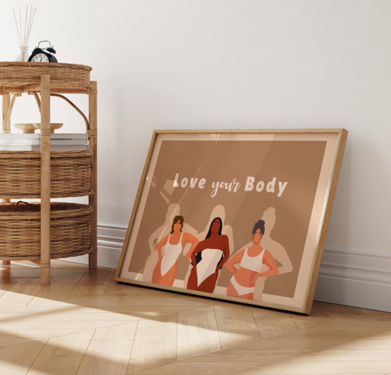 Love Your Body – Różnorodne Kobiece Sylwetki Plakat