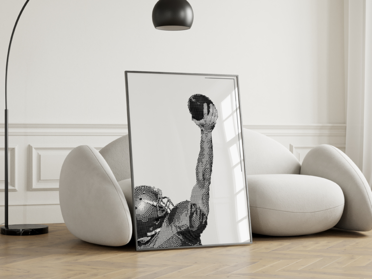 Basketball Player – koszykarz z piłką Plakat