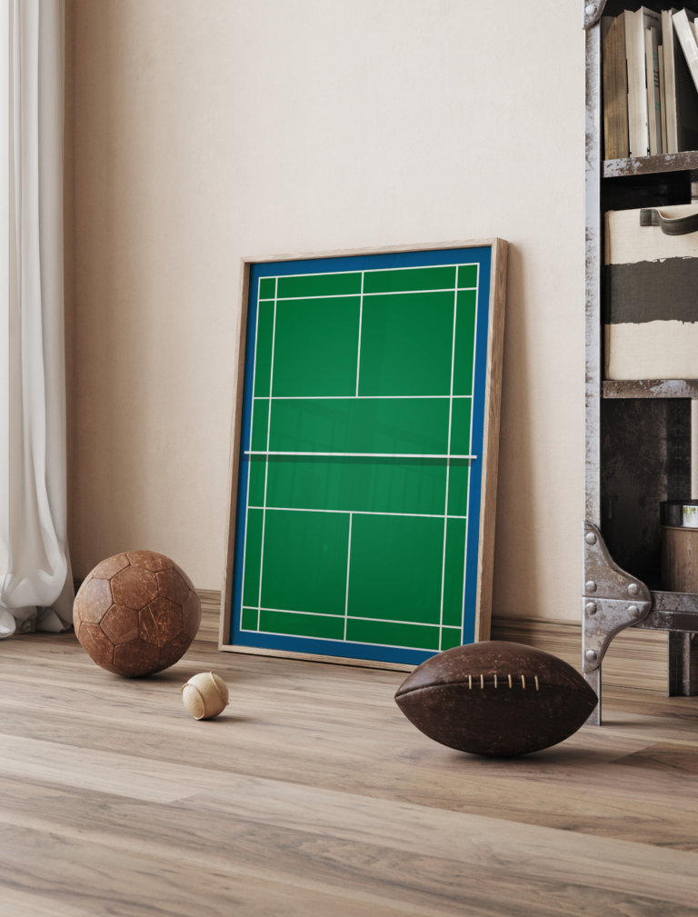 Kort tenisowy – Tennis Court Green Plakat