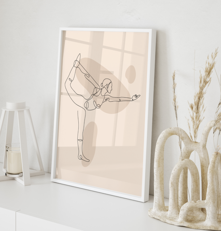 Tancerka – Elegancki Minimalistyczny Line Art Plakat