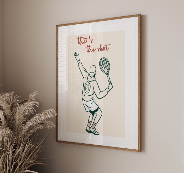 Tennis – That’s the Shot – Minimalistyczny Plakat Tenisowy Plakat