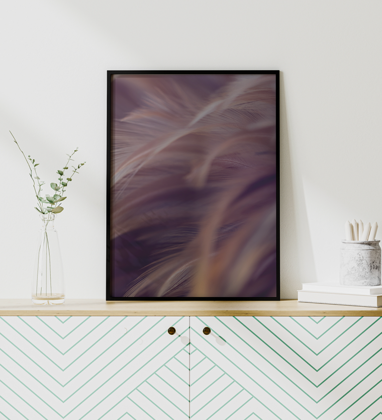 Fototapeta dmuchawce w odcieniach fioletu Plakat